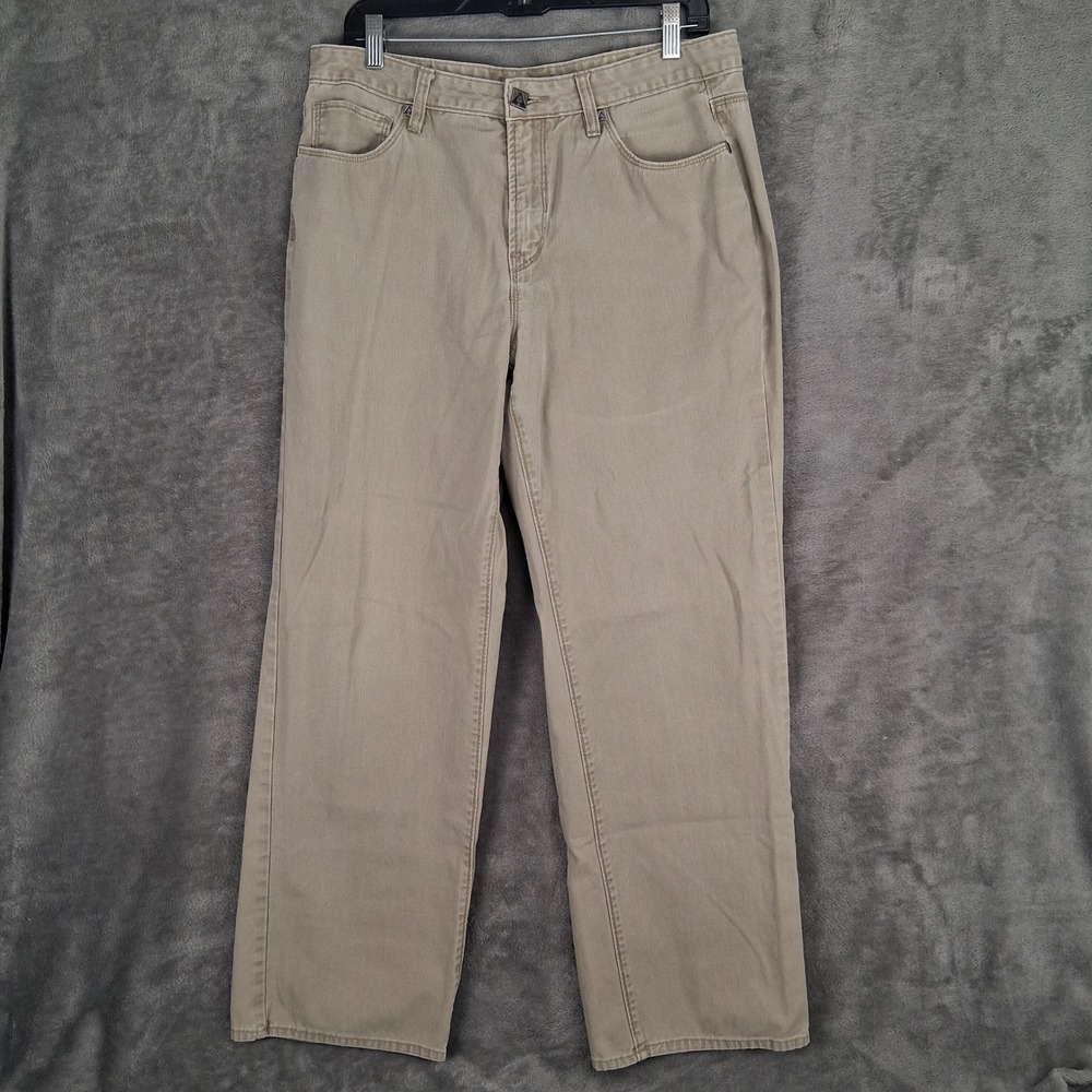 Ascend Pants Mens 34x32 Khaki Tan Straight Leg Denim Twill Trousers